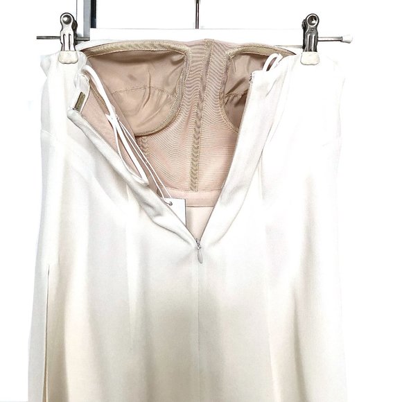 New Adam Lippes Strapless Crepe Bustier Top in Ivory - Picture 8 of 12